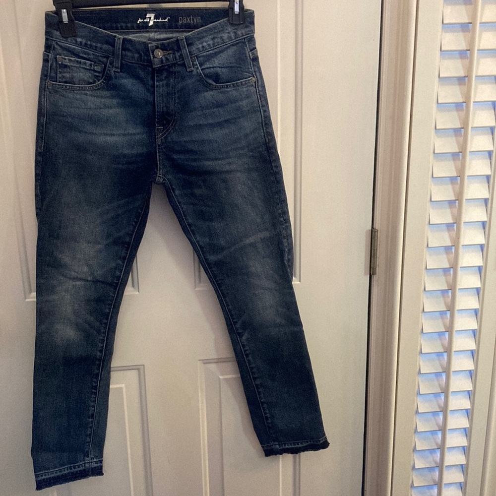 Unisex size 29 for all mankind Paxton skinny jeans.